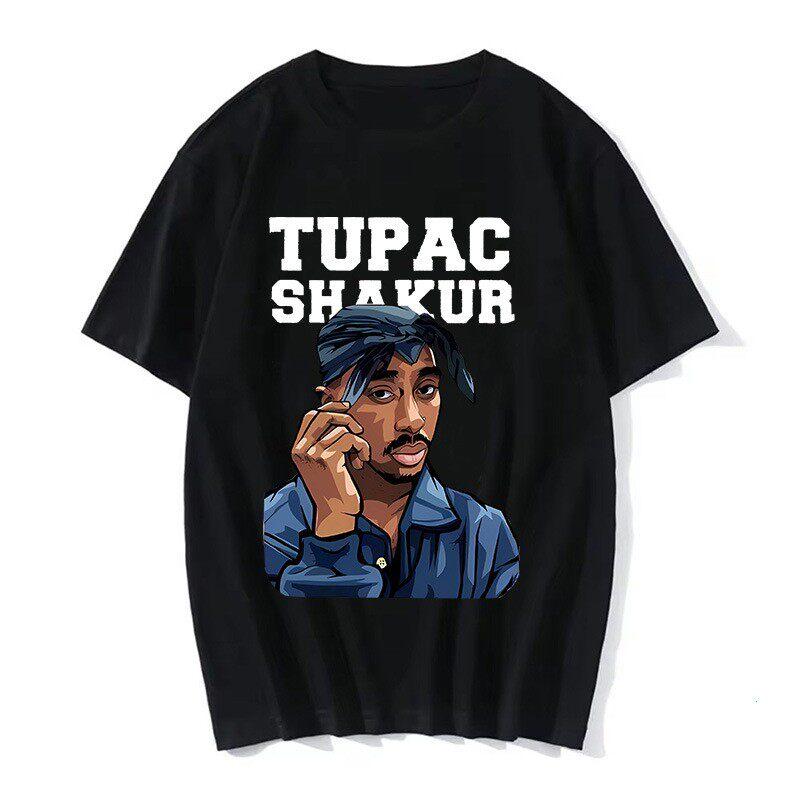 TUPAC Streetwear Harajuku T Shirts Women Harajuku Top Tees Female Tshirt Hip Hop Rapper Graphic Printed Casual Tshirt Clothes