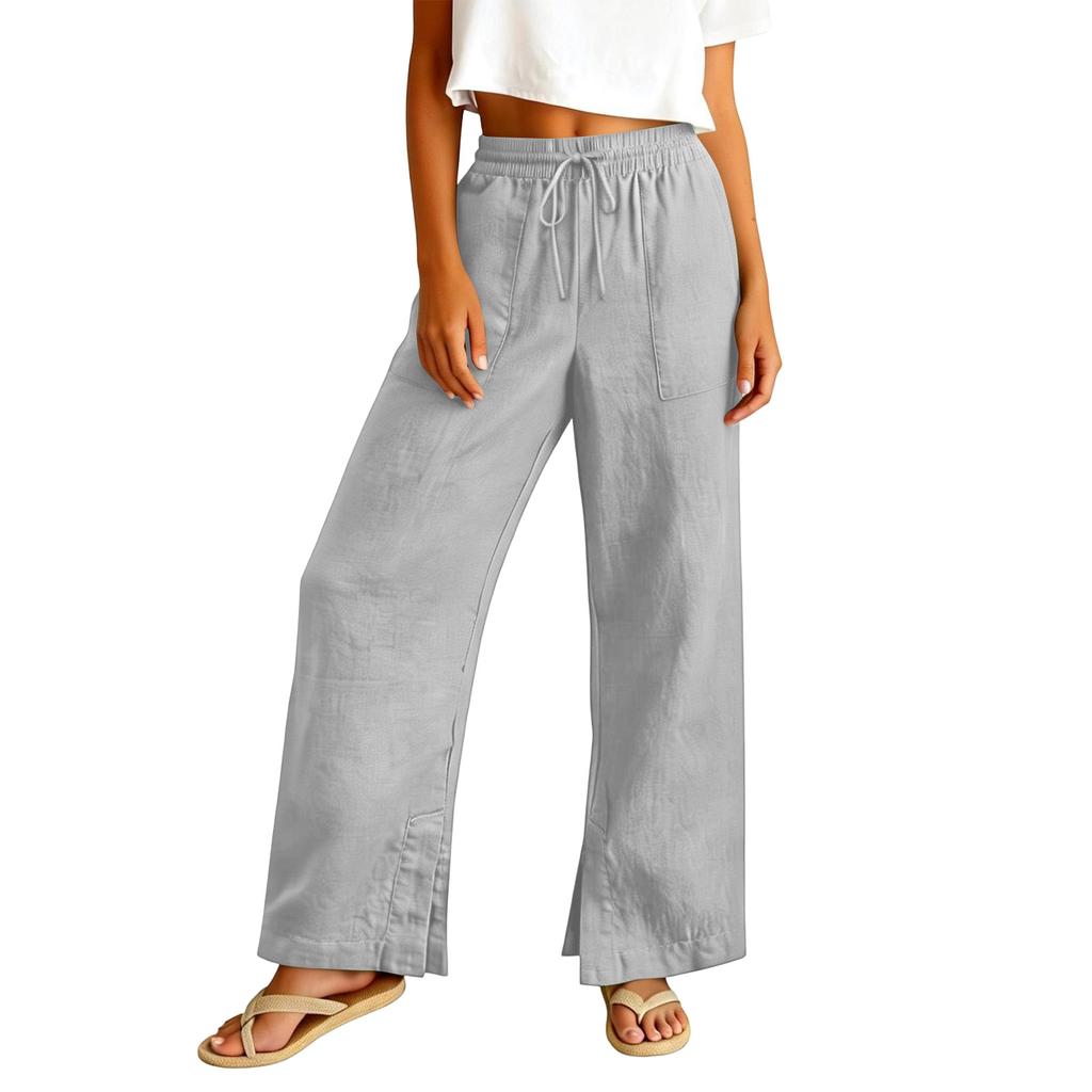 Women'S Sports Fitness Pants Casual Loose Elastic Jogging Pants Straight Wide Leg Pants Casual Pants Yoga Pants