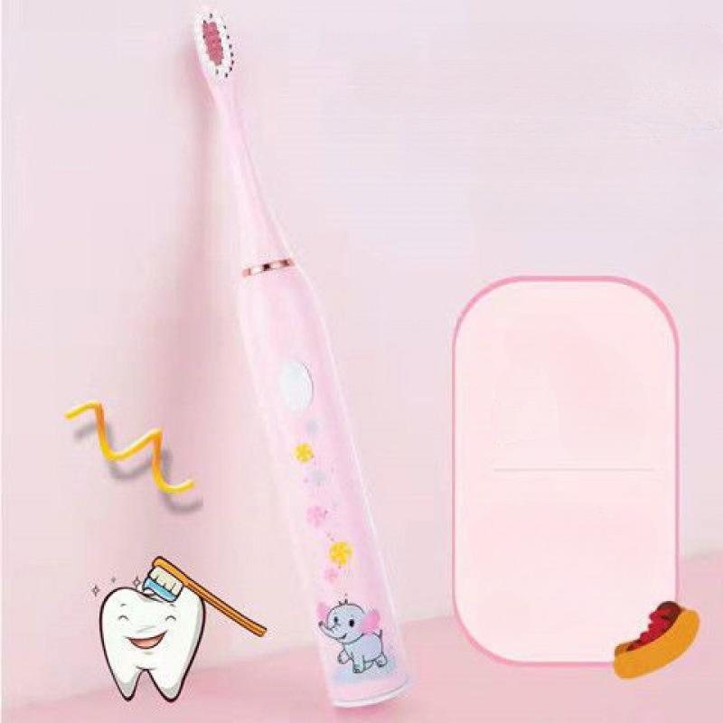 Sonic Children's Electric Toothbrush Kids 3 To 15 Years Old Oral Care Cartoon Animal Pattern Elephant USB Charging Tooth Brush