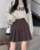 High-Waisted Woolen Pleated Grey Skirt - Autumn/Winter School Style JK Uniform Skirt
