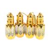 6Ml Mini Steel Ball Roll-On Bottle Luxury Gold Glass Perfume Sample Vials Portable Refillable Bottles Travel