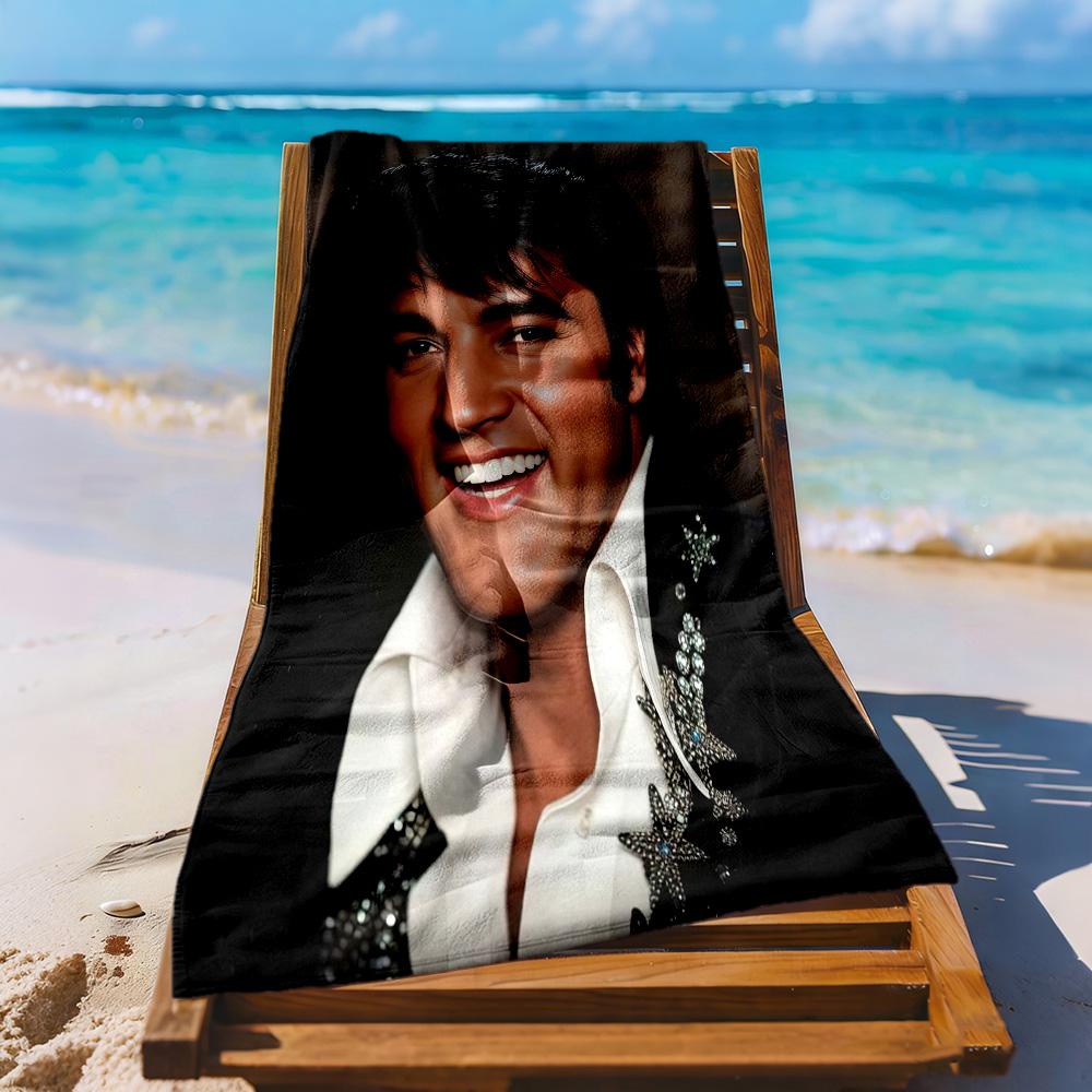 Elvis Beach Towel High Absorbency Quickdry Comfortable Lightweight Suitable For Sports Travel Swimming Yoga Bathroom Beach And Pool
