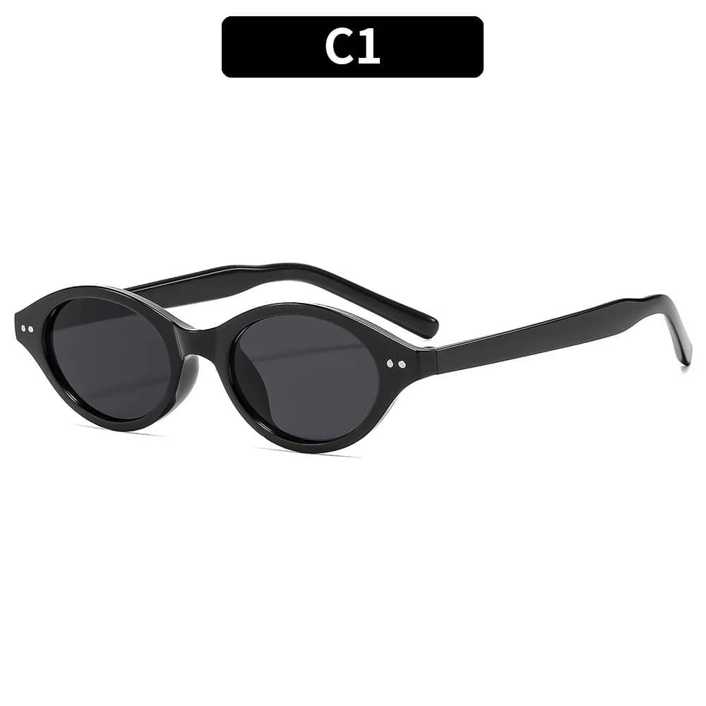 Vintage Oval Frame Sunglasses Fashion Retro Sun Glasses Brand Design Outdoor UV400 Shades Eyewear Women Goggles Female