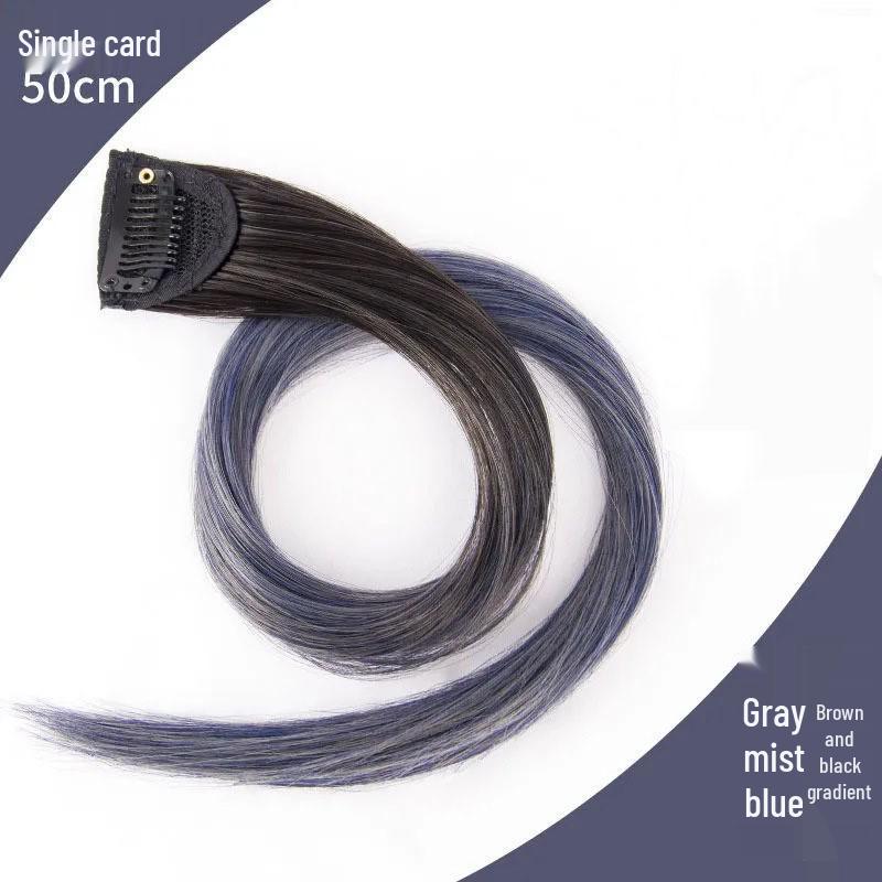 Gradient Ear-Hanging Highlight Hair Extensions - Dopamine Style, Internet Celebrity Inspired, Seamless Natural-Looking Colored Hair Pieces