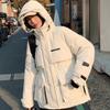 New hooded cotton clothes women's winter thickened warm outdoor tooling loose big pocket jacket