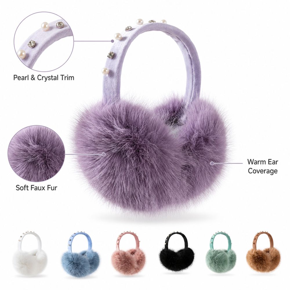 Soft Plush Plush Earmuffs Foldable Ear Warmers Gifts Headband Earmuffs  Cold Weather Wear