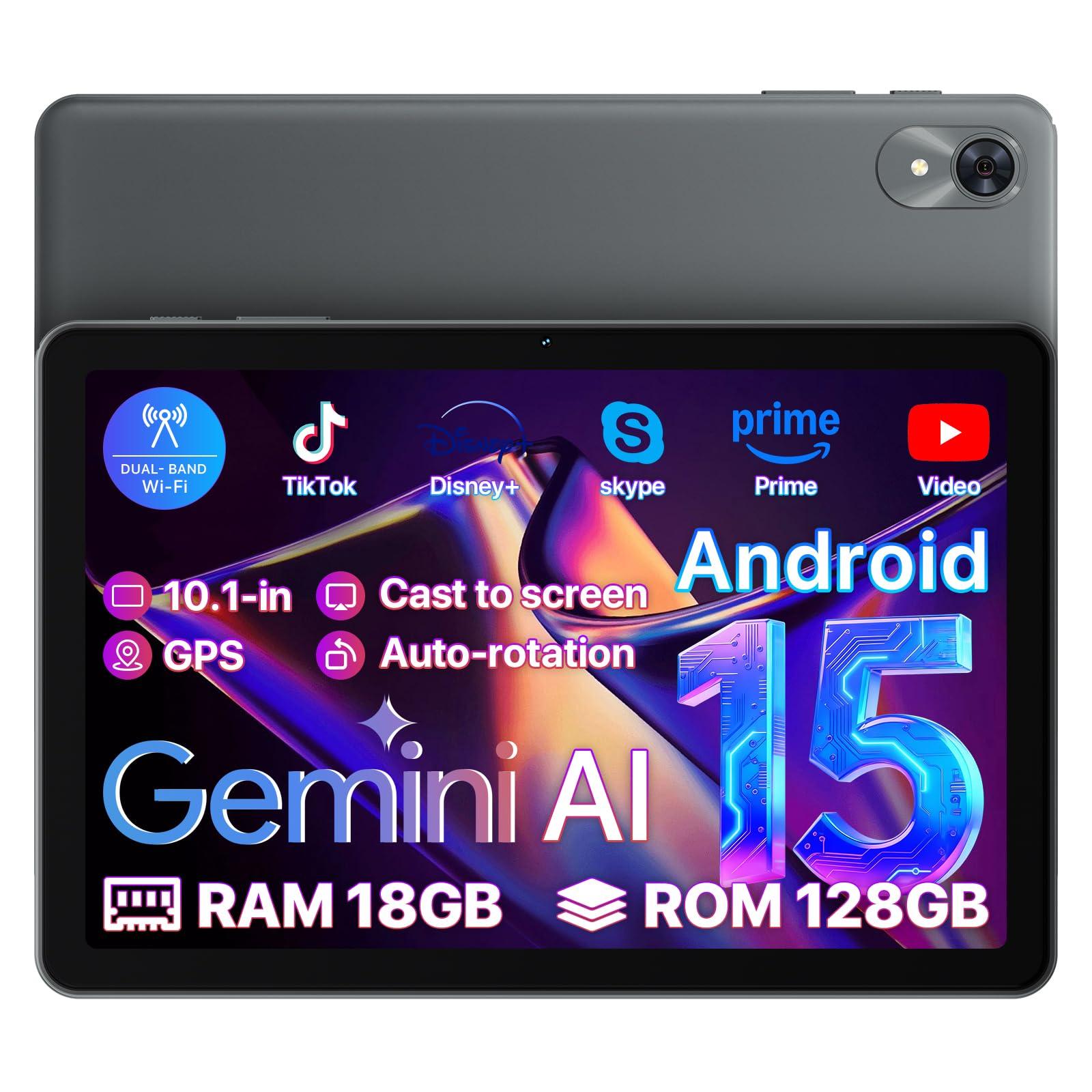 

OYEFIT T10 a Android 15 tablet with Gemini AI is a device with 18GB 128GB RAM up to WideVine L1 WiFi 5000mAh and Compatible with Kids ideal for сірий колір