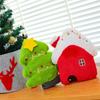 Santa Deer Claus Snowman Christmas Tree Red House Gloves Plush Dolls Toy