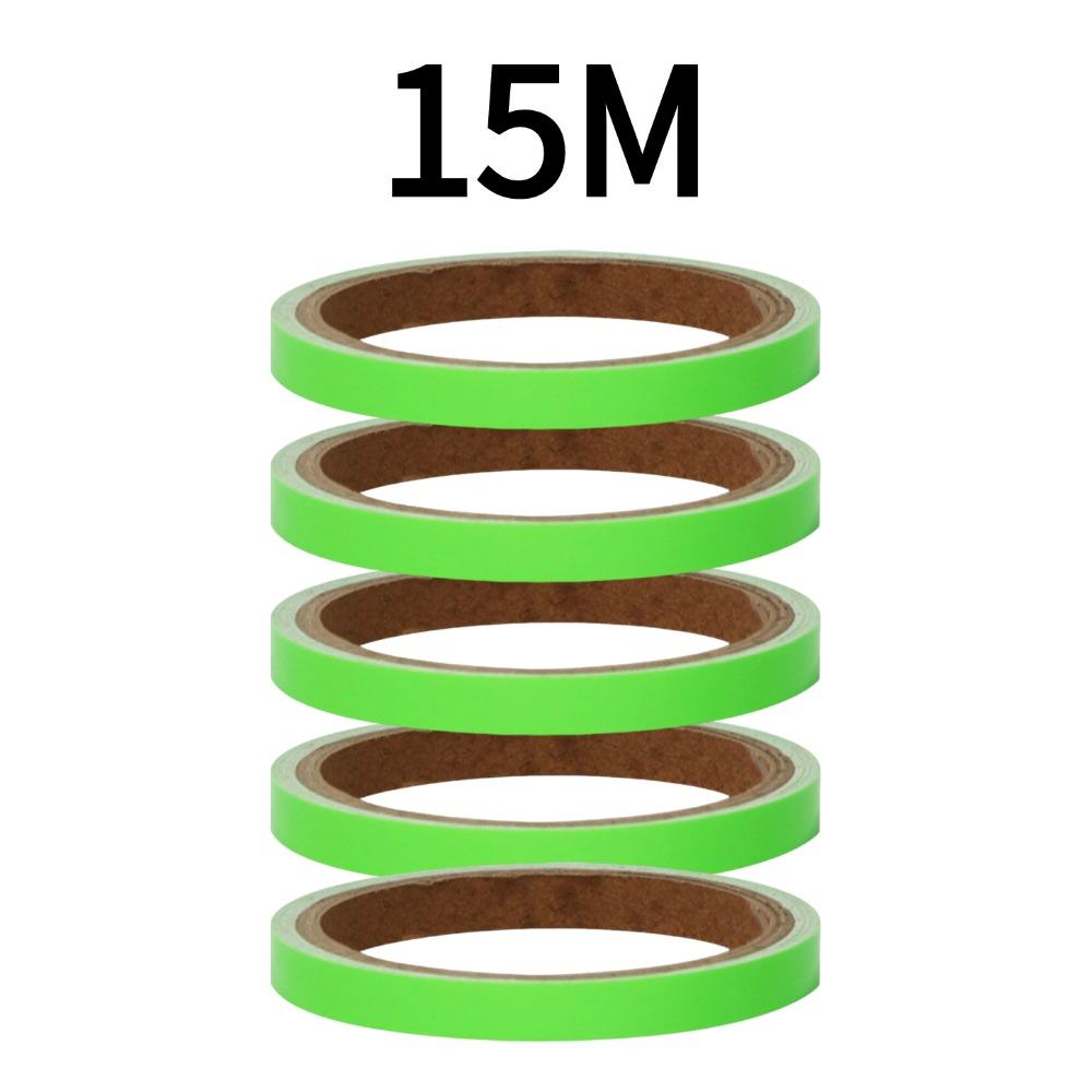 5Pcs Green Luminous Tape For Illuminating Fishing Rod Self Adhesive Waterproof Glow In The Dark Warning Sticker Fishing Tool HOT