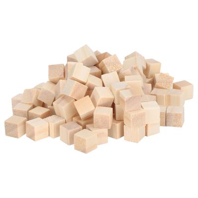 100 Stück Holzwürfel Kiefernholz quadratische leere Blöcke für DIY Handwerk frühe Kindheit Puzzle Spielzeug 10 mm