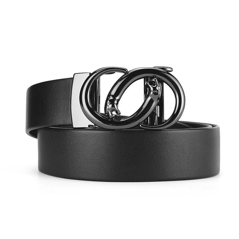 High-End First-Layer Cowhide Belt Men'S Belt Automatic Buckle Pure Cowhide Simple Casual Business Men'S Belt