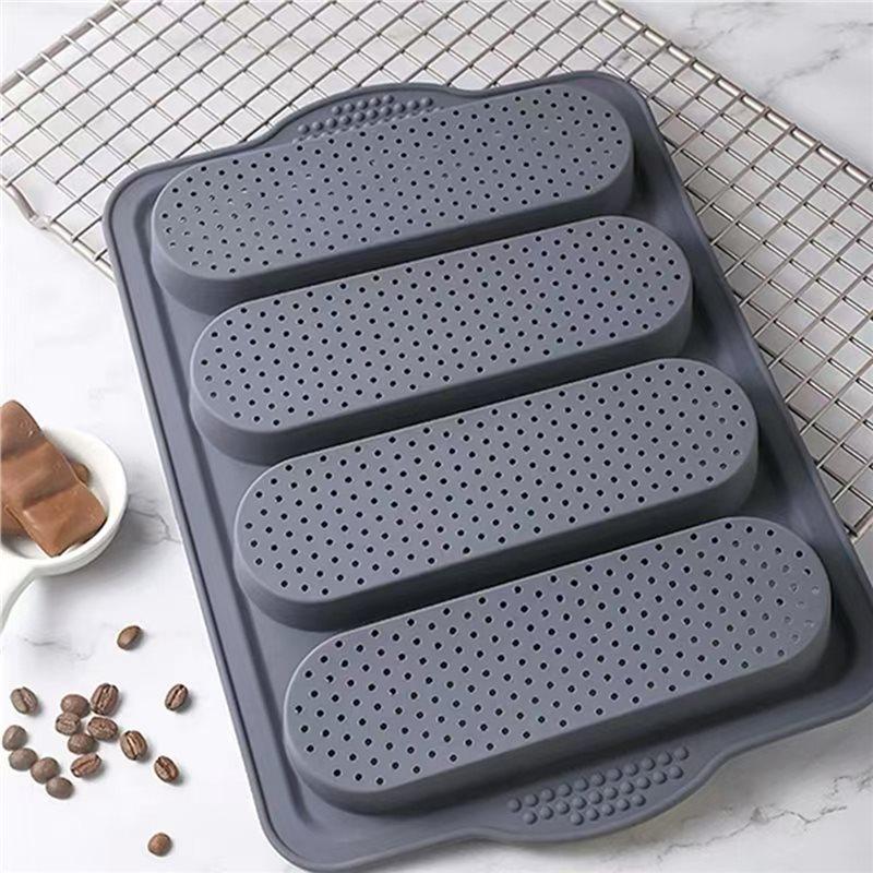 2025 Trend Restaurant Bread Mould Silicone Baking Mold Grade Baguette Oven Tool Non-Stick Bake Tray Kitchen Bakeware Accessories