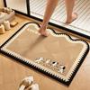 Dog Bathroom Mat Anti Slip Door Mat Creative Puppy Absorbent Mat  Bathroom Use