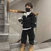 Dětský jarní a podzimní chlapecký dvoudílný set: Mikina s dlouhým rukávem ve stylu Korean & Ležérní kalhoty