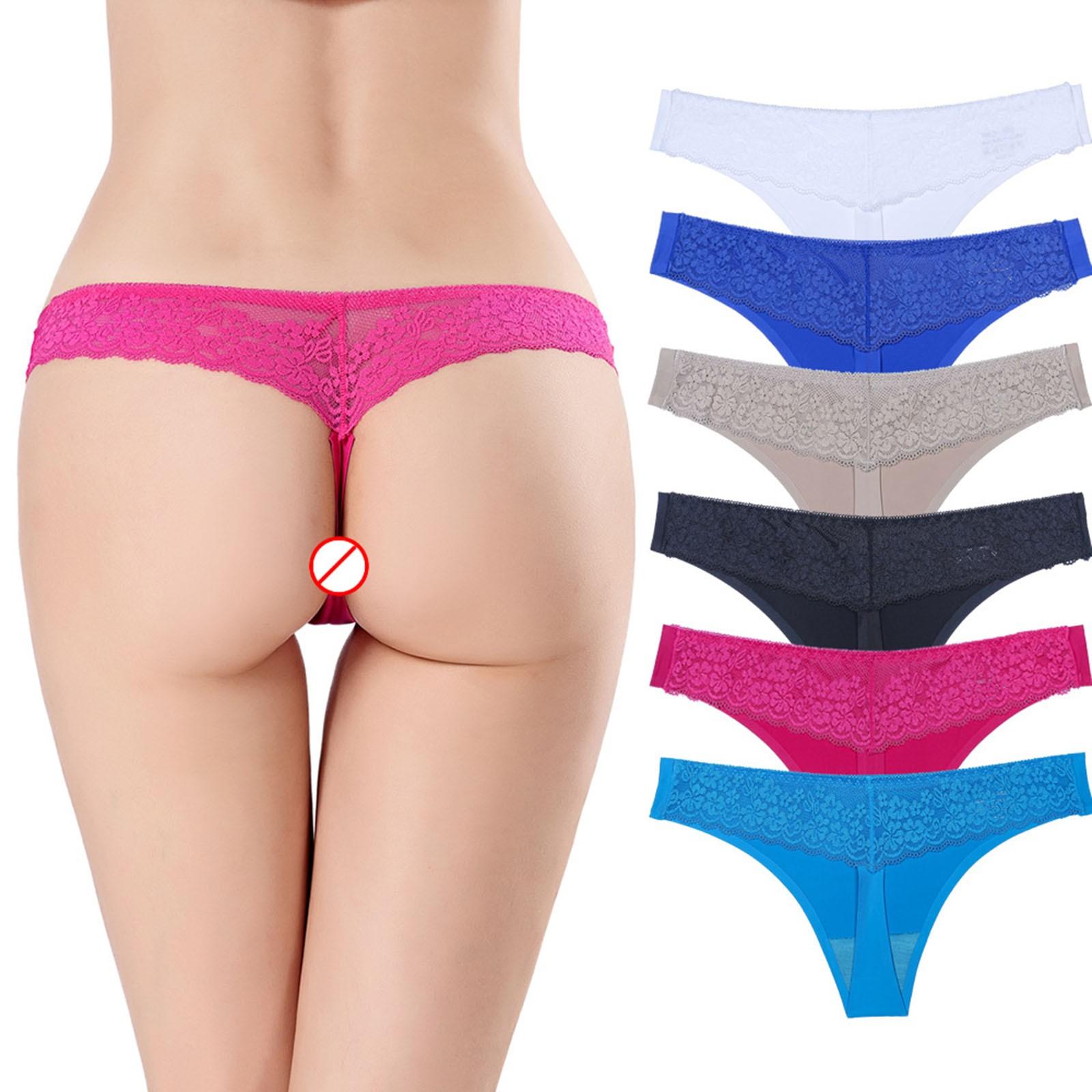 

5PCS Ladies One-piece Panties Feminine Seamless Breathable Color Thong XS