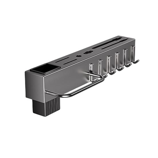 

Держатель для резаков из нержавеющей стали Настенная полка для хранения палочек для еды, ложек, резаков, дрель не требуется, кухонный органайзер для домашнего отеля 40cm серый