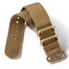 Weave Nylon Strap Gold Silver Black Ring Buckle Ribbed Watchband 18mm 20mm 22mm 24mm for Omega Military Braid Sport Men Bracelet