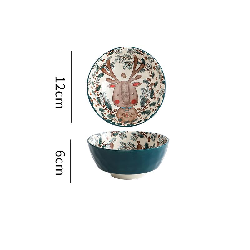 Японская керамическая миска Милая и креативная бытовая посуда Миска для супа Миска для детей