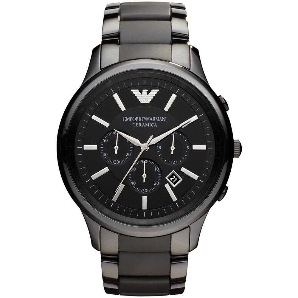 

Emporio Armani Renato XLarge Black Ceramic Black Men s Quartz Chronograph Watch AR1451 чёрный