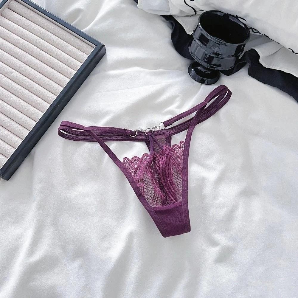 Low Waist Lace Panties Chain Thin Belt Thong Sweet Fashion Underwear for Women  Women