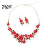 Necklace And Earrings Set 1 Camellia Choker Earrings, Faux Pearl Rhinestone Luxury Jewelry Elegant Flower for Women Daily Wear Party Date High-quality