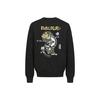 Evisu Letter Print Crew Neck Pullover Long Sleeve Sweatshirt Unisex sweatshirt Black 2EAGNM1SW424XXCT