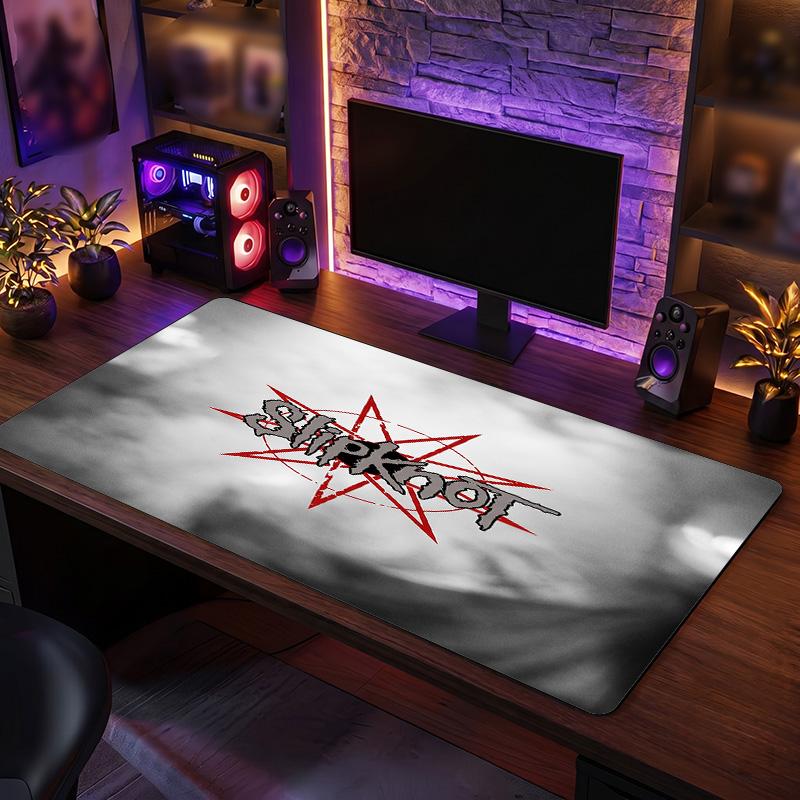 Tappetino per Mouse Grande Stampa Slipknot Superficie Liscia Anti?Tappetino da Scrivania Antiscivolo per Gaming Ufficio Decorazione Laptop