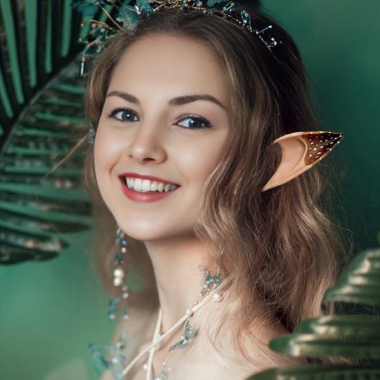 1 Pair Elf Ears Plastic Fairy Pixie Ears Soft Pointed Fake Ears Reindeer Cosplay Costume for Halloween Christmas Party Accessory