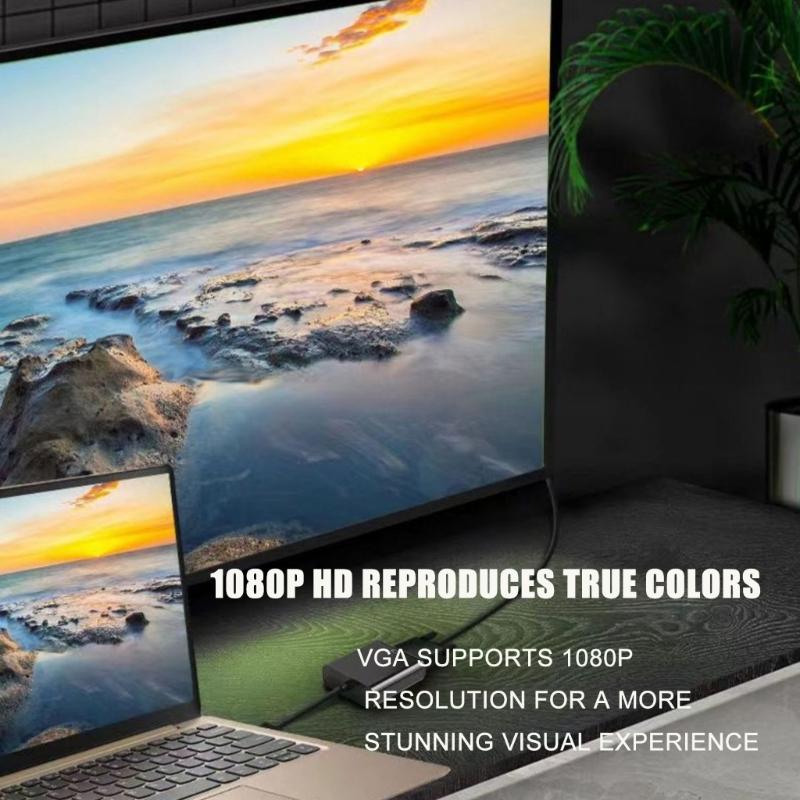 USB3.0 To VGA Video Display Adapter 1080P Multi Display Converter Video Cable for Projector Laptop Monitor PC TV