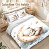 Bear Bedding Set, 1 Duvet Cover & 2 Pillowcases Soft Comfortable Bedroom Home Textile Decor