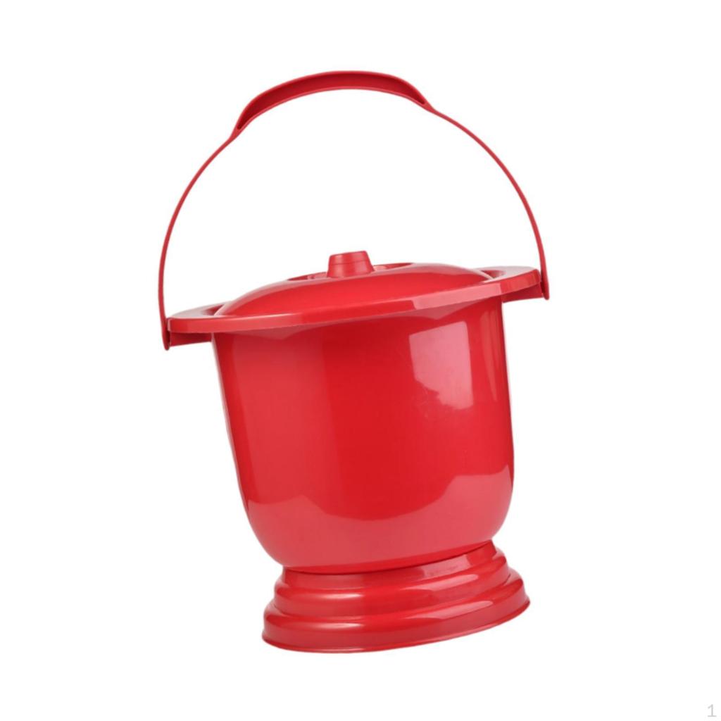 Chamber Pot Urinal Thickened Toilet Portable Bedpan Spittoon with Lid for Adults Children