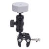 Satellite Clamp Bracket Adapter Set Aluminum Alloy Adjustable Clamp Bracket Kit for Mini for RV Pole Yacht Silver