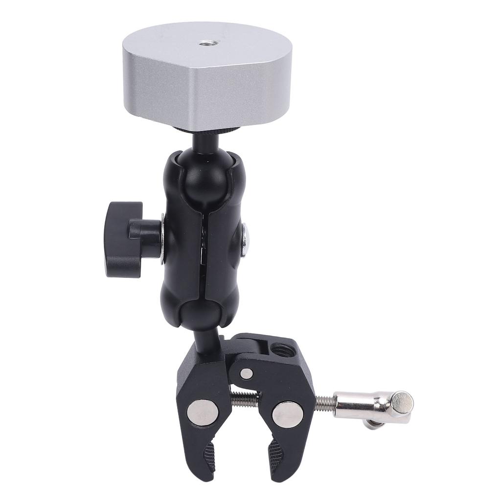Satellite Clamp Bracket Adapter Set Aluminum Alloy Adjustable Clamp Bracket Kit for Mini for RV Pole Yacht Silver