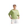 Li Ning Fitness Series Round Neck Pullover Letter Long Sleeve Sweatshirt Women Sweatshirt Fresh-Moss-Green AWDV068-7