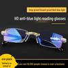 Stilvolle HD Randlose Facettierte Kante Blaulichtfilter Lesebrille