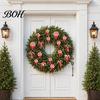 Indoor Holiday Party Wall Decorations 12/24/36 Pcs Candy Christmas Tree Decorations, Lollipop Picks for Tree, Red Country Style Fireplace Hanging