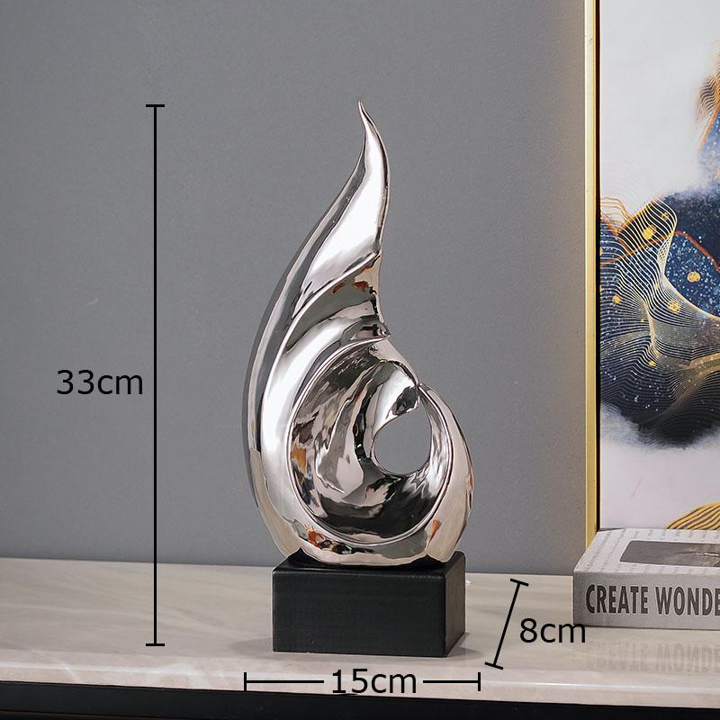 Creative Wind Image Modern Artwork TV Cabinet Desk Decoration Ornaments Abstract Crafts Ceramic Sculpture Room Aesthetic Decor