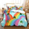 Cartoon Frog Duvet Cover Reptile Animal Theme Microfiber Quilt Cover for Children Boys Girl Teens for Bedroom Decorations Queen