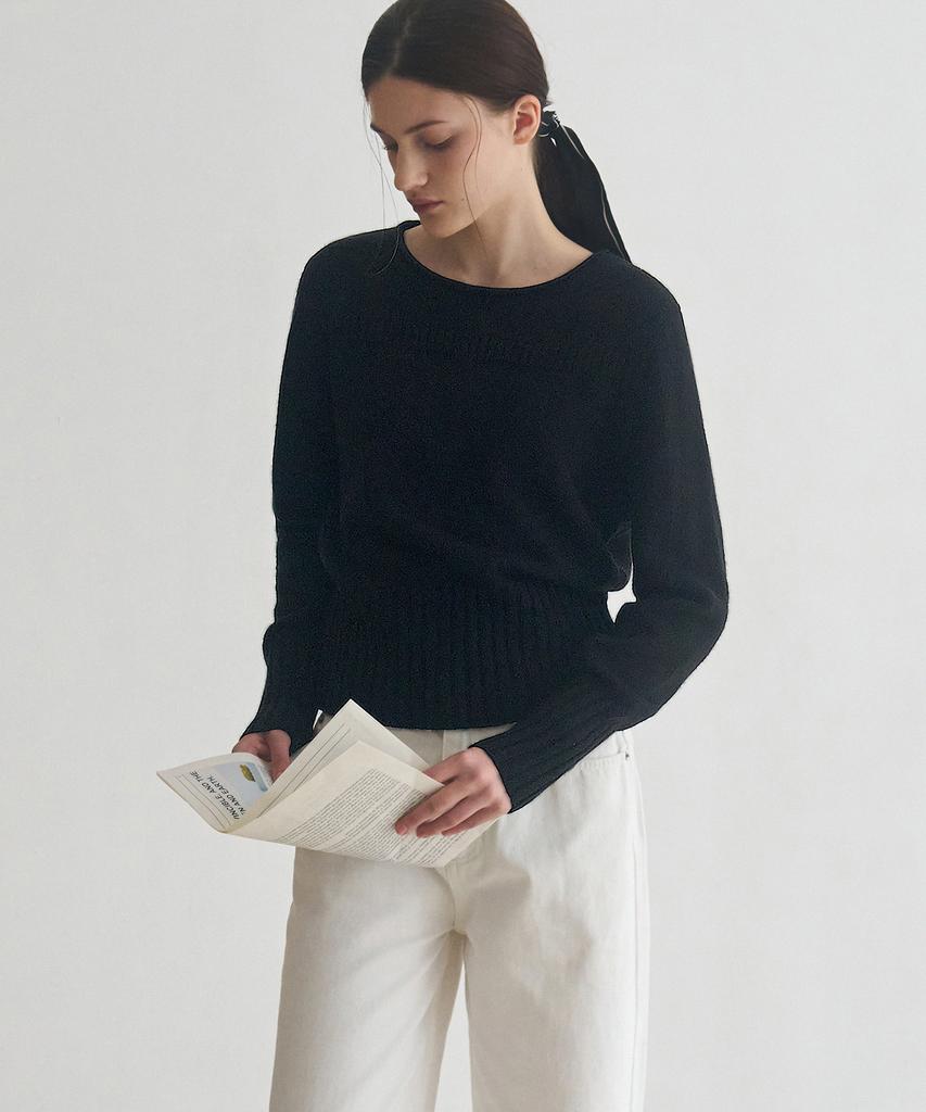 Deuloupisumeon Code Boat Neck Wool Knit [Mint]