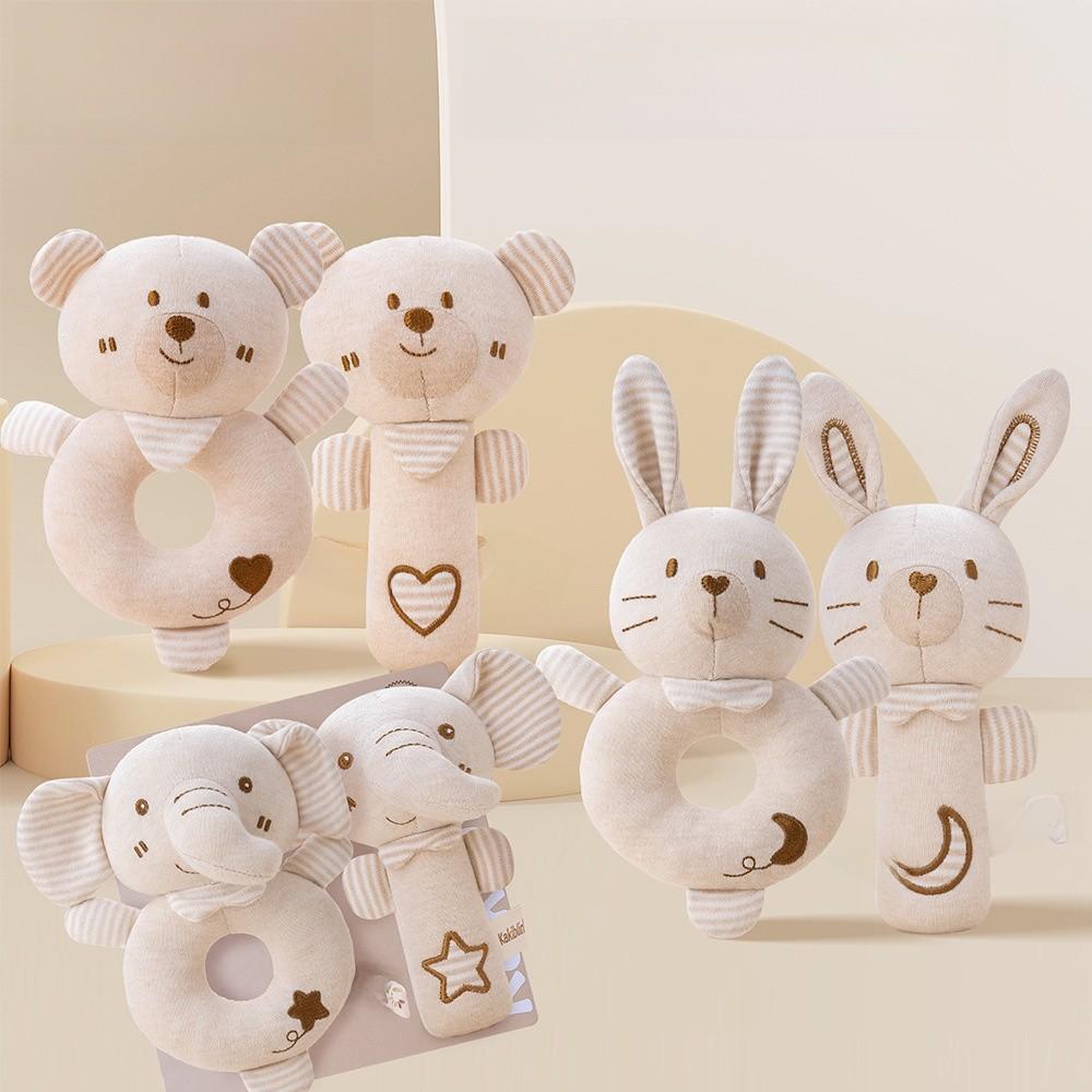 Baby Handheld Rattle Toy Set With Soft Cotton Material For Sensory Development