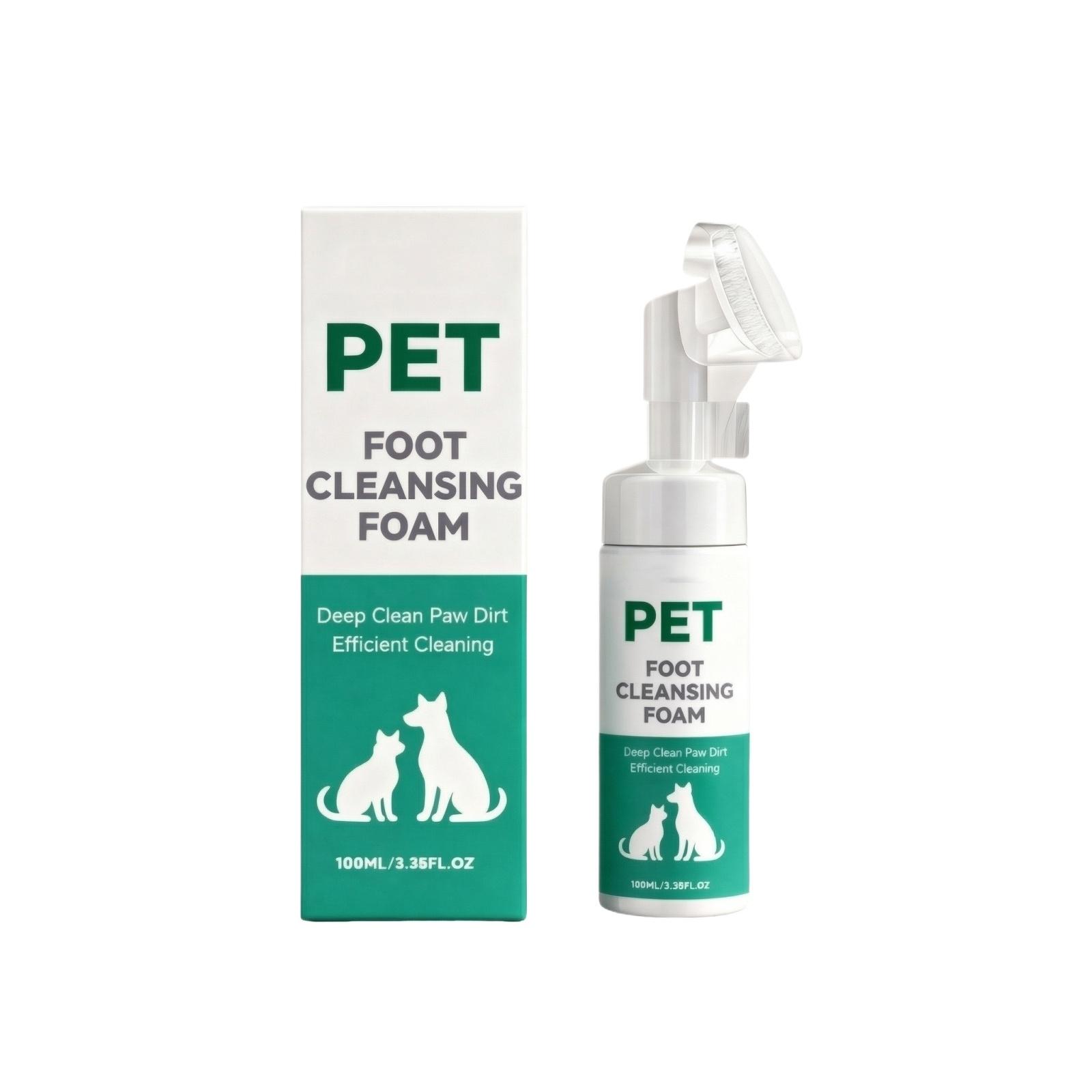 

Pet Foam Cleanser — Plant-Based : No-Rinse, For Crevices, Protects Pads100ml One Size
