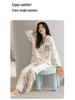 Conjunto de Cardigan de Pijama de Algodão de Manga Longa Plus Size para Mulheres Outono/Inverno 2025