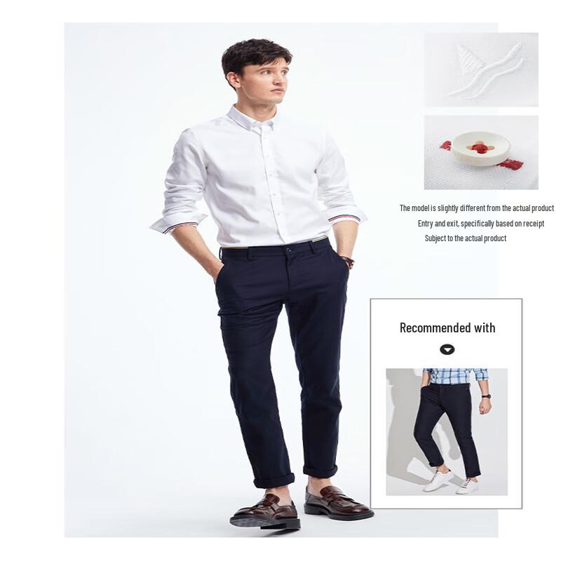 Navigare Men s Pure Color Oxford Long-Sleeve Shirt XXXL