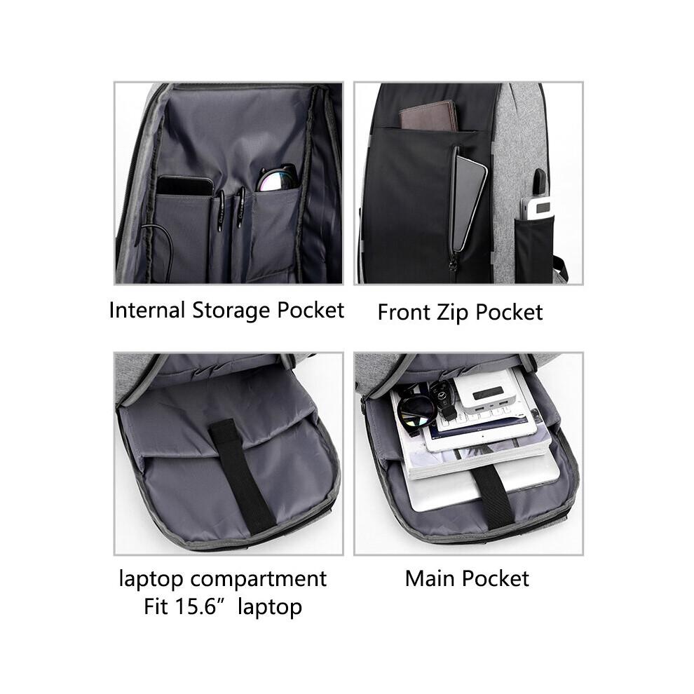 Large Capacity Waterproof Business Backpack Men USB Charging School Backpacks15.6 Inch Laptop Bagpacks for Men Back Pack Bags