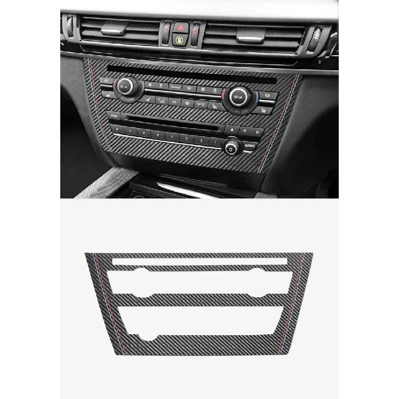 For BMW X5 F15 X6 F16 Make of Alcantara Auto Center Console Air Condition CD Panel Trim  Sticker Car Interior Decor Accessories