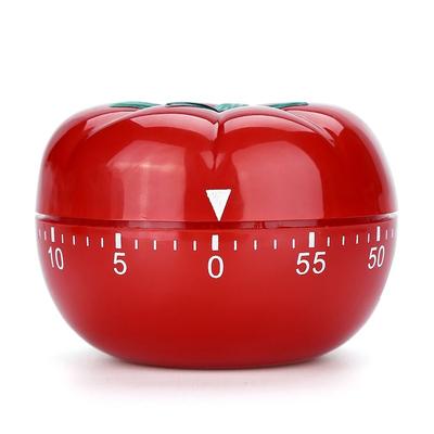 Tomato Shaped Mechanical Timer 60 Minutes Alarm Clock Countdown Kitchen Timer  Meal Prep