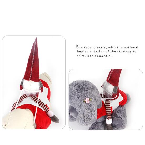 Christmas Pet Clothes Funny Dwarf Horse Riding Dog Dress Windproof Jacket Cute Festive Outfit Dog Cat Costume Gifts