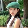 Fashionable Hollowed Out Beret Hat Japanese Style Crochet Knitted Cap Weave Painter Hat  Holiday
