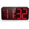 Battery Operated Digital Clock, Dual Alarm Clock for Bedroom with Touch Snooze, DST, 3 Levels Adjustable Brightness & Adjustable Volume, Night Mode,