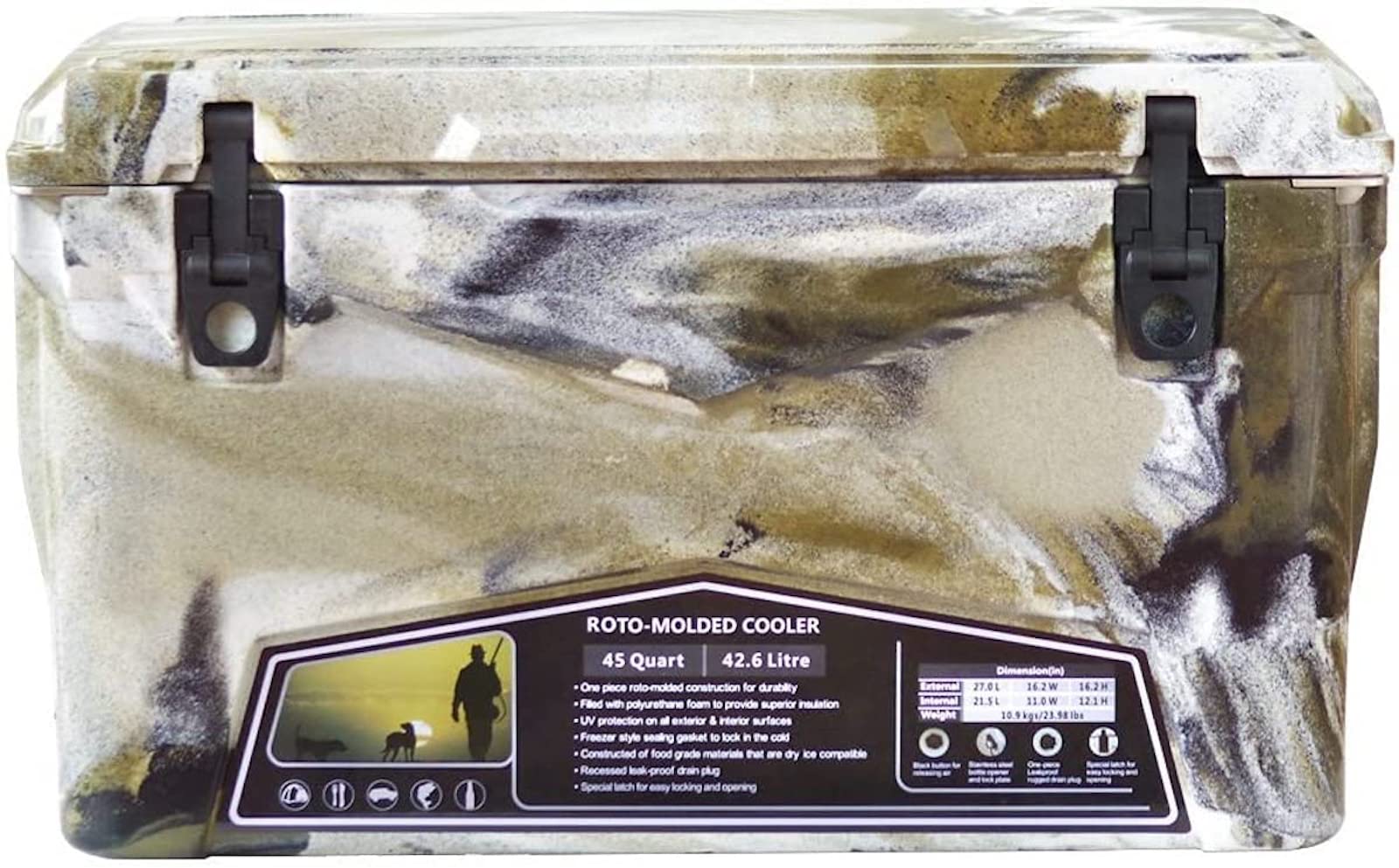 

Ящик-холодильник Iceland Cooler Box 45qt Camo TST iceland с принадлежностями Максимальное хранение в холоде в течение 5 дней BBQ BBQ Outdoor Camping [Десерт / 42,6 л]